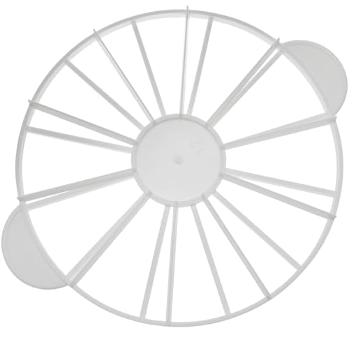 AYLIFU Cake Portion Marker Cheesecake Cutter 10/12 Slices Double Sided Cake Cutter Slicer with Handle for Pastry Baking (White, 26.8cm/10.6in Diameter)