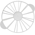 AYLIFU Cake Portion Marker Cheesecake Cutter 10/12 Slices Double Sided Cake Cutter Slicer with Handle for Pastry Baking (White, 26.8cm/10.6in Diameter)