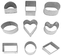 O'Creme Set of 9 Stainless Steel Food Cutters in Assorted Shapes - style: Assorted