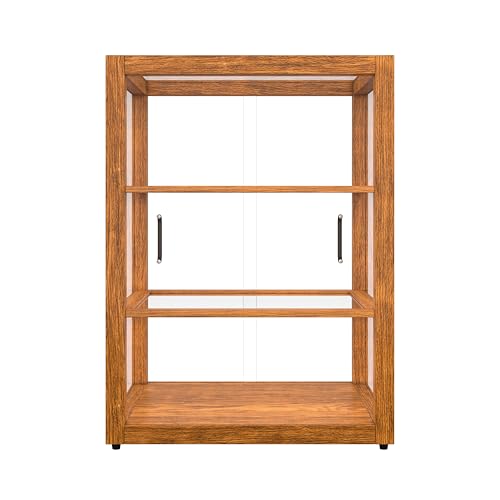 KoolMore 21 in. Upright Light Wood Countertop Dry Bakery Display Case, Bread, Cake and Pastry Display with Tempered Glass - color: Light Wood, size: 21 in.