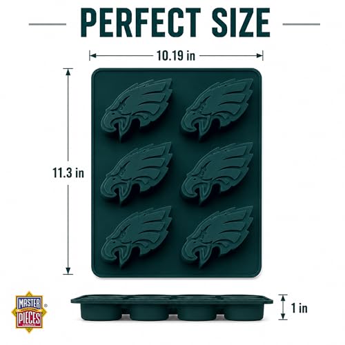 MasterPieces Game Day - FanPans NFL Philadelphia Eagles Silicone Muffin Pan - Dishwasher Safe - style: Philadelphia Eagles