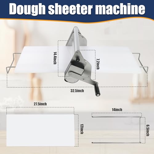 Manual Folding Dough Sheeter，12in Dough Sheeter - size: 12B