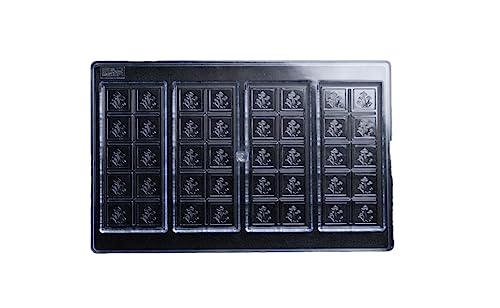 Polycarbonate Chocolate Bar Mold - Mushroom Symbol - 50mL 10 piece for Candy, Chocolate Bars, Baking PMUL1