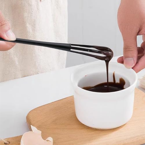 8 PCS Multifunctional Mini Whisk Mini Spoon Small Whisks 2 in 1 Whisk Utensil Mini Sugar Spoon Whisks Set Non Scratch Coated Kitchen Tools for Cooking Blending, Baking, Beating - size: 8.6x0.78 in