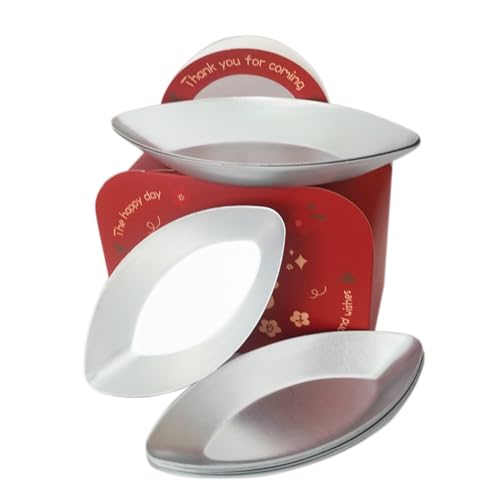 Aluminum Oval Boat Tart Molds, Egg Tartlet Pans, 10 Pack Tins - size: 4.33"x2.17"