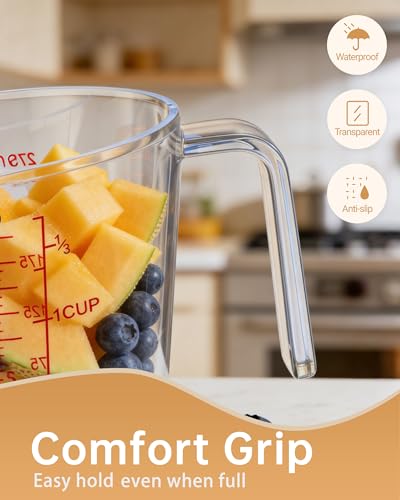 Measuring Cups, Plastic Measuring Cups Set of 3-1000ml, 600ml, 300ml