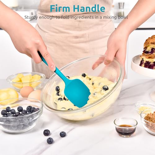 U-Taste Silicone Spoon Spatula Set of 3, 600°F Heat Resistant, Marrs Green