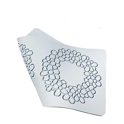 Snowflake Silicone Chocolate Candy Fondant Mold 3D Embossing - size: D_ Flower Ring