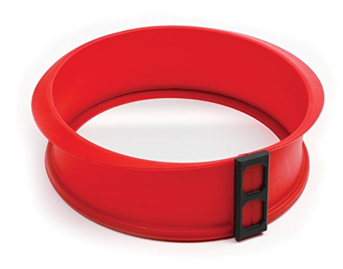 Norpro Silicone Springform Pan with Glass Base, 9" - size: 9in/23cm