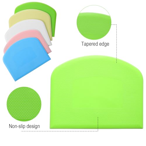 10 Pcs Bread Scraper, PE Plastic Bowl Scrapers for Bread Dough