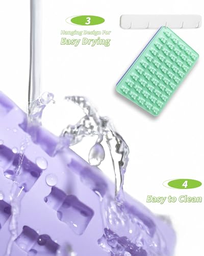 Gummy Bear Silicone Molds 4 PCS, KKDINDAN Mini Size Chocolate Gummy Molds with 2 Droppers, BPA Free Food Grade Platinum Silicone Molds, Nonstick Candy Molds - size: Bear Molds 1ML