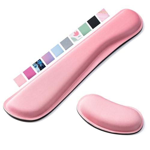 Hoewina Keyboard Wrist Rest,Ergonomic Wrist Support for Keyboard,Pink - color: Fen