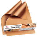 Oven Liners for Bottom of Oven - 17"x 25" Large Heavy Duty Non-Stick 2 Pack - color: Copper, size: 2 Pack (17" x 25")