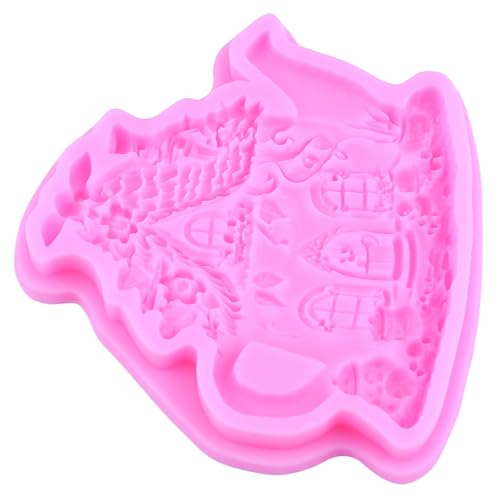Tea Pot House Silicone Mold Fairy Home Fondant Molds Set Of 2 - color: Style K
