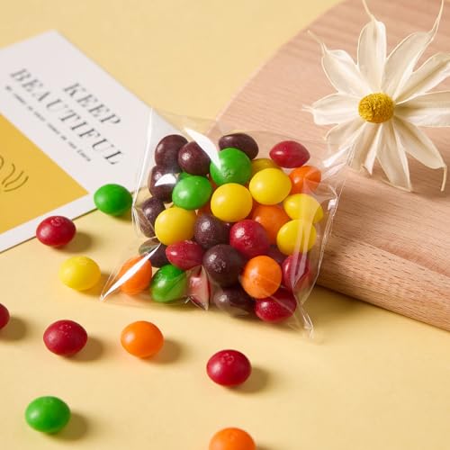 Self Sealing Cellophane Bags 2x3 Inches 200 Pcs Cookie Bags for Packaging Candies Seeds Beads Earrings Clip Clear Bags（mini size) - color: 2×3 inch