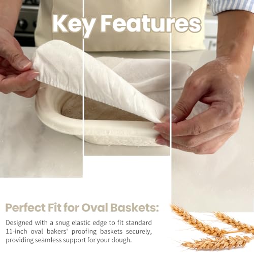6 Pack Proofing Basket Liners Covers fit 10in Oval - size: 10inch Oval