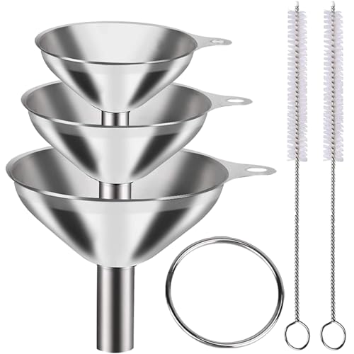 Mini Stainless Steel Funnel Set for Small Bottles, 3 Sizes