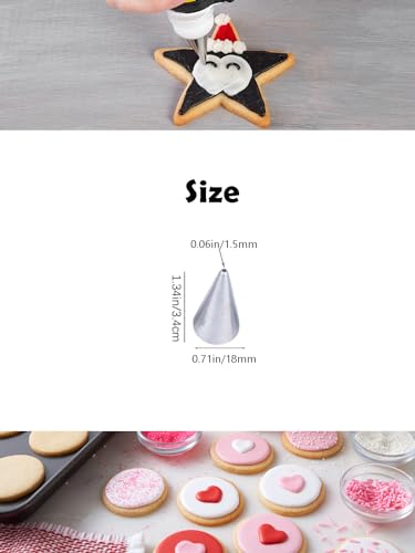 #2 Piping Tip Set, Size 2 Icing Decorating Tips for Cake & Cookies - color: E