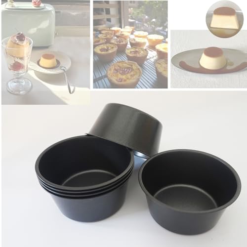 6 Pack Nonstick Popover Pans, 3 Inch Individual Mini Cupcake Tins - size: 3.1" x 1.4"