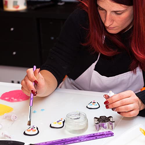 Sinmoe 9 Pieces Cake Candy Decorating Brushes Tools, Purple - color: Purple