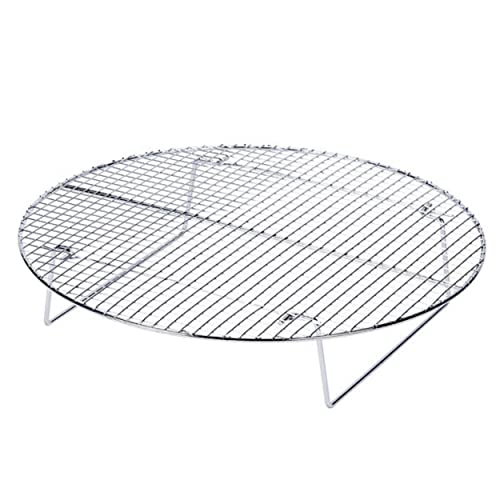 TrueCraftware- 17-3/4” Round Steamer Rack/Cooling Rack Nickel Plated- Steamer Insert for Veggie Fish Seafood Cooking for Cooling Steaming Baking Cooking Lifting Food in Pots Cake Pan Pressure Cooker - size: 17-3/4 Inch
