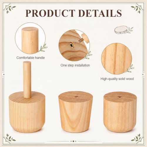 Ferrochef Cup Pottery Molds Clay Tools Set Wooden Sculpture Scraper Pottery Carving Tool Cup Handle Shape Clay Cutters for DIY Mug Vase Art Making (Small-Medium,12, 12, 12oz) - size: 12, 12, 12oz, style: Small-medium