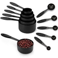 JOYHILL Measuring Cups and Spoons Set 304 Stainless Steel 10-Piece - color: i)Black-Black