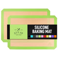 Zulay Kitchen (2 Pack) Silicone Baking Mat Sheet Set - Reusable Baking Mat Nonstick - Half Sheet Baking Mat For Oven - 16.5" x 11.6" (Light Green) - color: Green, size: 2 Pack