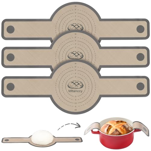 3 PCS Silicone Bread Sling for Dutch Oven Liners, Round