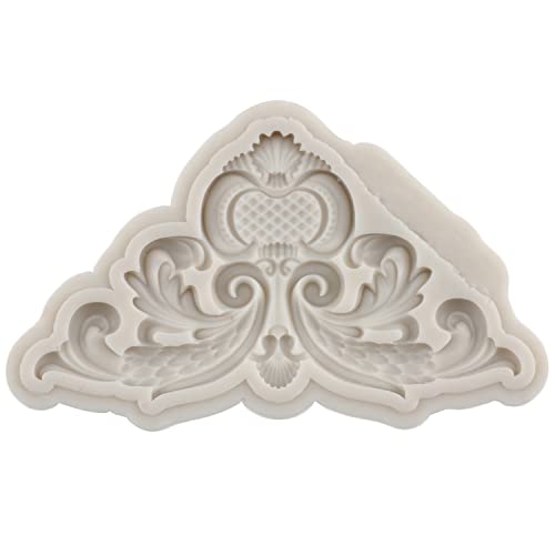Sijiangmold Baroque Curlicues Scroll Lace Fondant Silicone Mold Set of 7 - color: Style A