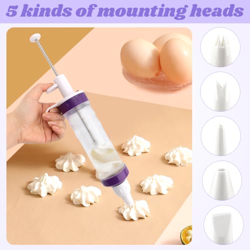 Dessert Decorator Piping Kit,Cake Decorating Gun for Frosting Cream