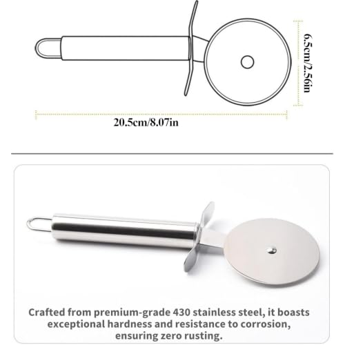 2-in-1 Food Masher Tool with Cutter Wheel – Multipurpose Kitchen Press for Vegetables Dough Garlic and Pastry Prep