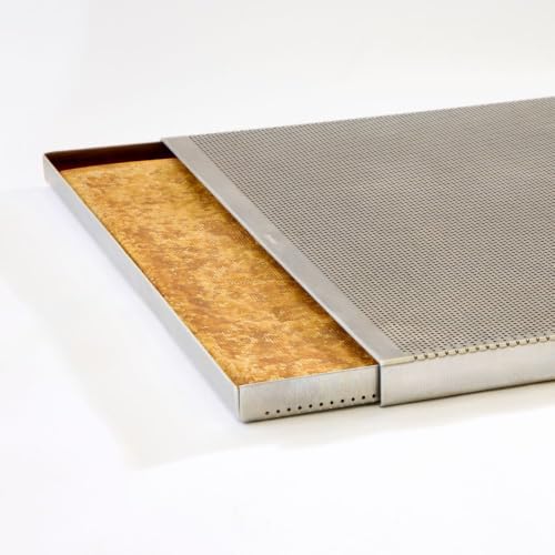 Pavoni Aluminum Micro-Perforated Puff Pastry Tray Kit 24" x 16" x 0.4" High - size: 24x16 x 0.4"H