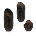 Brown Mini Cupcake Liners Natural Greaseproof Paper Muffin Baking Cups, 500-Count - color: Brown
