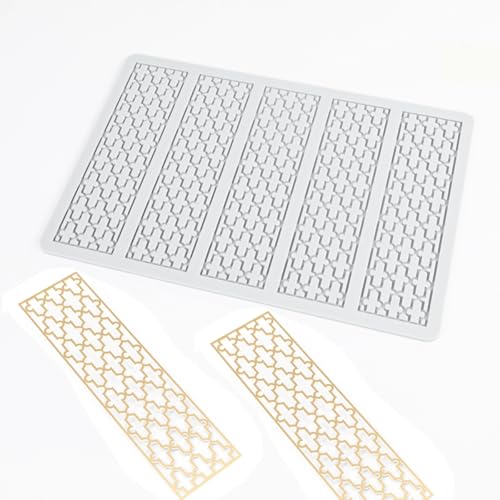 TUKE Silicone Embossing Mold Pane Pattern for Baking & DIY - size: E_ Pane Pattern