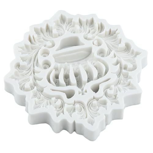 Baroque Curlicues Scroll Lace Fondant Mold Crown Silicone Molds - color: Style J
