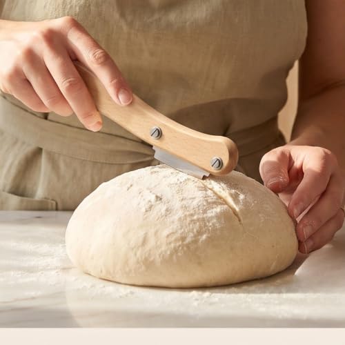 Bread Lame Dough Scoring knife and Flour Duster Sets with 5 Blades
