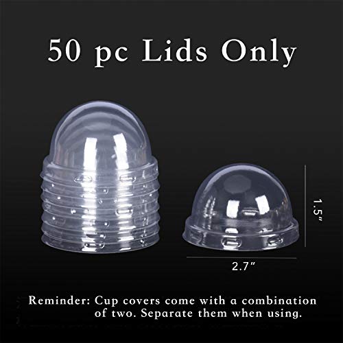 Party Hippo Cupcake Cups, 3.5 Oz 100 pcs Disposable Foil Muffin Liners, Gold Baking Cups, Ramekin Aluminum Cupcake Tip Pan Ramekin Holders, Little Baking Cups (Blue) (50, Lids) - color: Lids
