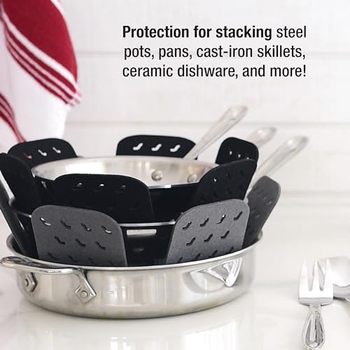 All-Clad Set, 3 Pot/Pan Protectors, 2pc Silicone Grips, Dish Drying Mat - size: Pot Protectors, Grip, and Mat Set (6-Piece)