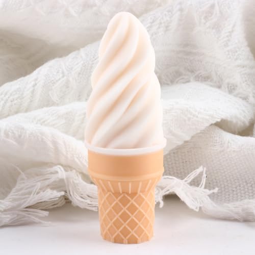 3D Ice Cream Candle Molds Ice Cream Cone Candle Silicone Mold