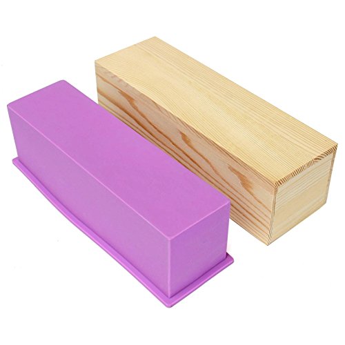 Ogrmar Silicone Soap Molds Kit 42 oz Wooden Silicone Rectangular Mold