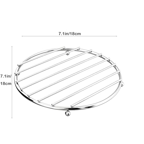 2 Pack Stainless Steel Trivets, Heat Resistant Pot Holder, Round.