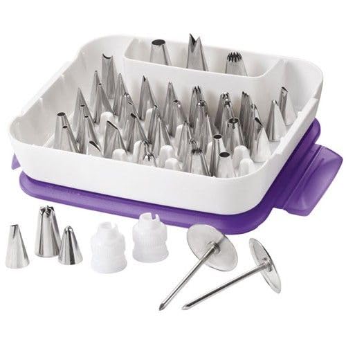 Wilton Master Cake Decorating Piping Tips Set, 55-Piece with Case - size: 55-piece