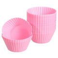uxcell 36Pcs Silicone Cupcake Liners Non-Stick Baking Cup Pink - color: Pink, size: 3.5cm/1.4inch