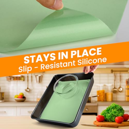 Silicone Baking Mat Roll - Best German Silicone - Heat Resistant Baking Macaron Bread Mat, Non-stick Pastry Mat, Reusable Dough Rolling Mat - color: Matcha Green, size: 12"L x 72"W