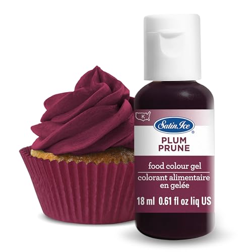 Satin Ice Food Color Liquid Gel, 0.61 fl oz Bottle, Plum - color: Plum