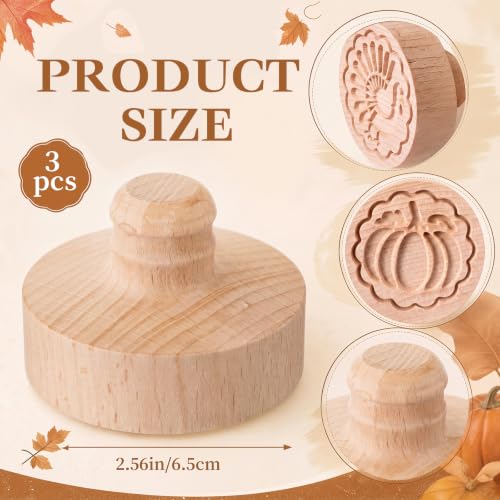 3 Set Thanksgiving Cookie Stamps, 2.5" Springerle Molds - style: Thanksgiving
