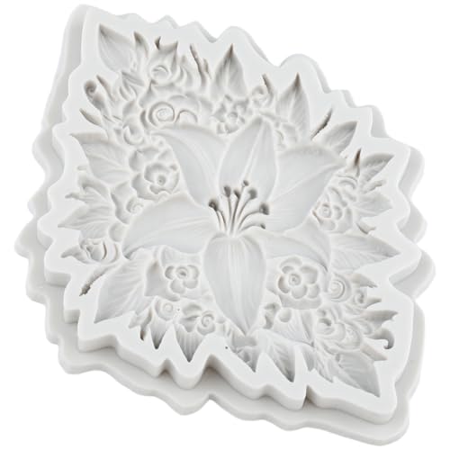 Lily Flower Silicone Mold Flower Fondant Molds Flowers Mold - color: Style G