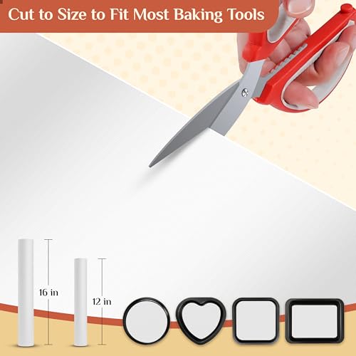 GTJ Silicone Baking Mat Roll, Reusable Baking Sheet Liners, 12 in x 10 ft - color: White, size: 120"L x 12"W