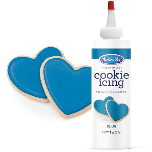 Satin Ice Blue Cookie Icing - 8oz - Bottle - color: Blue